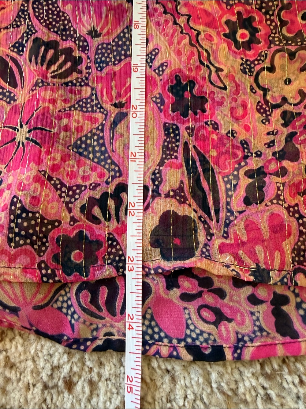 A.L.C. Hayley Floral Metallic Silk Flutter Sleeve Blouse in Size 2 (XS) - Picture 12 of 12